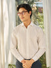White spread collar shirt
