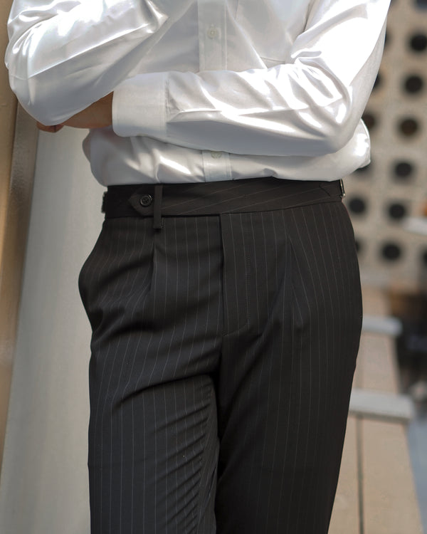 Black stripe - Landon belts trousers