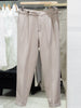 Latte - Dylan pleated tapered trousers