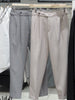 Latte - Dylan pleated tapered trousers