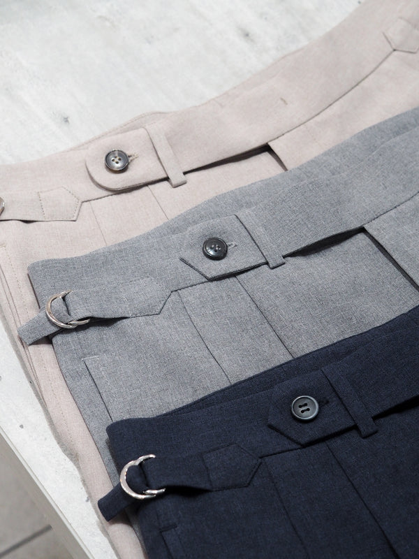 Grey - Rafael pleated trousers