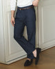Denim tapered trousers
