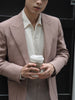 Latte - Dylan pleated tapered trousers