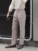 Latte - Dylan pleated tapered trousers