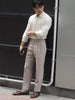 Latte - Dylan pleated tapered trousers