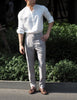 Ash grey with Frankie pleated trousers