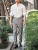 Ash grey with Frankie pleated trousers