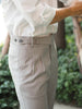 Ash grey with Frankie pleated trousers