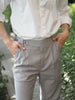 Ash grey with Frankie pleated trousers