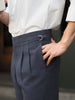 Midnight Rafael pleated trousers