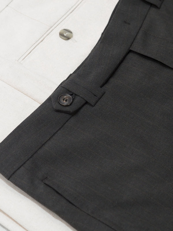 Grey pinstripe trousers