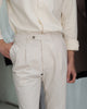 Beige linen - tapered trousers