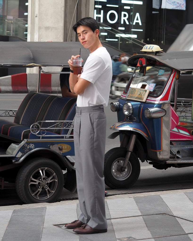 Grey - harry with belt trousers