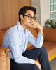 Blue moonlight Lido collar shirt
