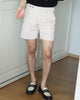Beige linen - Terry side adjuster shorts