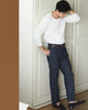 Denim tapered trousers