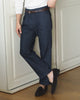 Denim tapered trousers