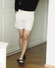 Beige linen - Terry side adjuster shorts