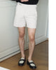 Beige linen - Terry side adjuster shorts