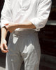 Grey - Pleated belt trousers
