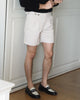 Beige linen - Terry side adjuster shorts