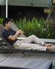 Beige - draped plated trousers