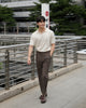 Choco crepe high waist trouser