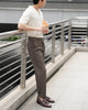 Choco crepe high waist trouser