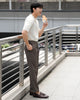 Choco crepe high waist trouser