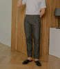 Dark grey - denim double pleated trousers