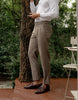Mocca trousers with adjustable waist