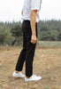 Black trousers with side contrasting