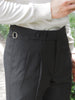 Grey pinstripe Dylan plated tapered trousers