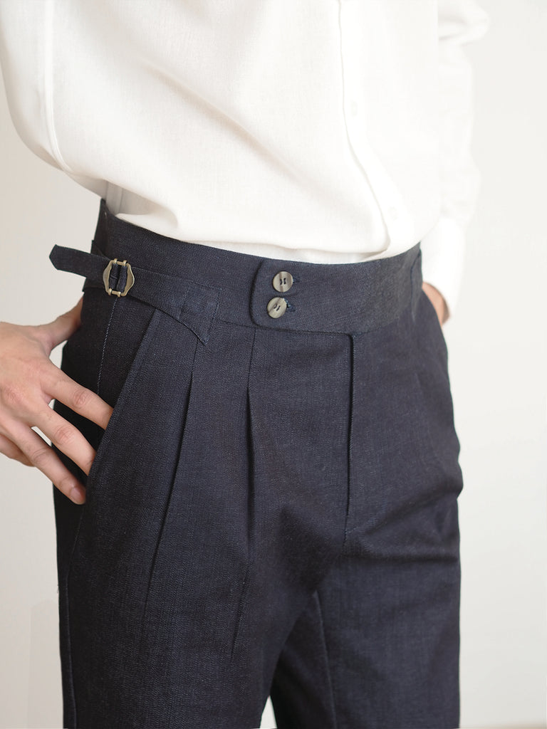 Denim - Ankle belts trousers