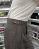 Choco crepe high waist trouser