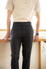 Dark navy terry side adjuster trousers