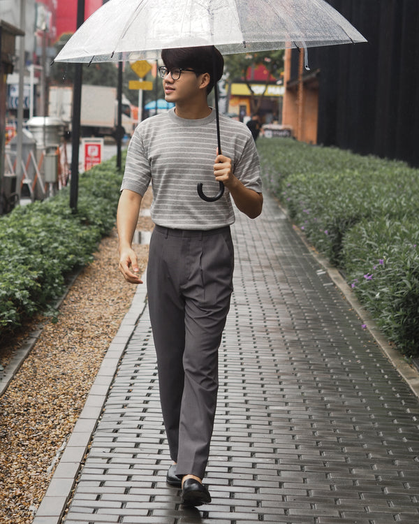 Grey harry-leg trousers