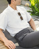 Dark grey - draped plated trousers