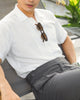 Dark grey - draped plated trousers