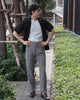 Black linen pocket shirt