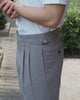 Grey - Rafael pleated trousers