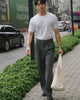 Dark grey - harry with belt trousers