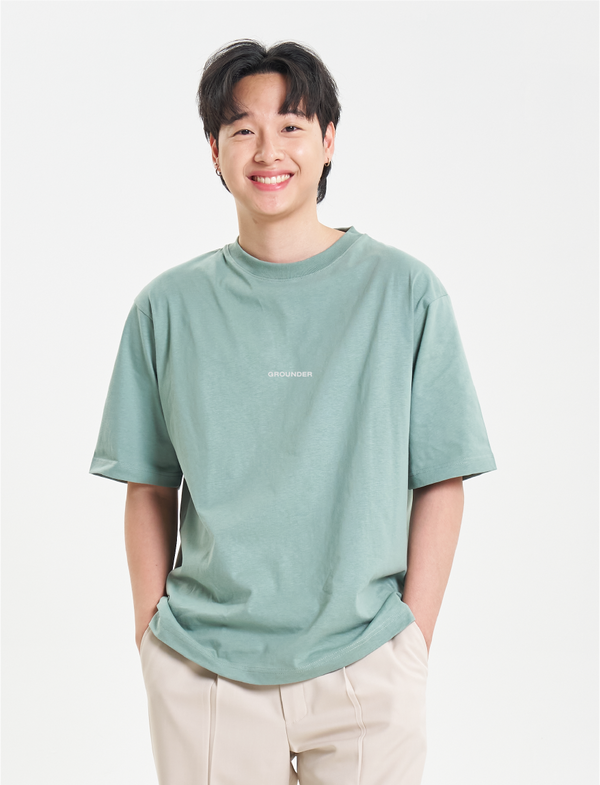 Sea green - logo oversize t-shirt