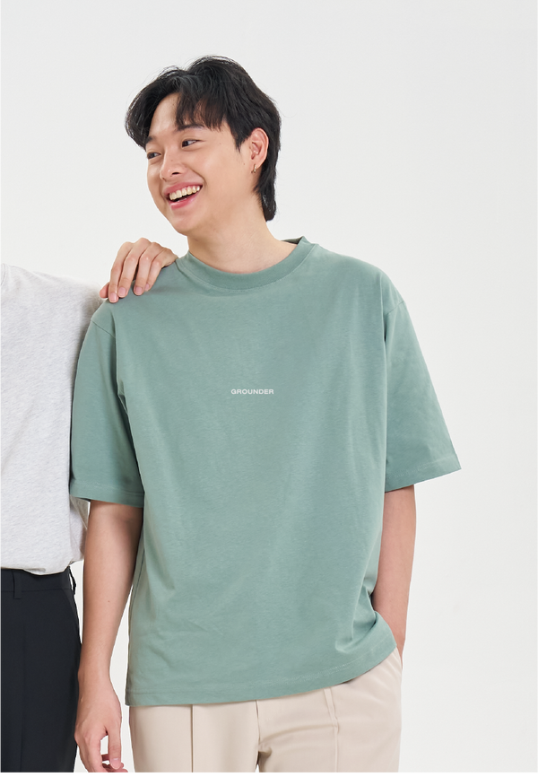 Sea green - logo oversize t-shirt