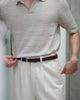Brown zane leather belt