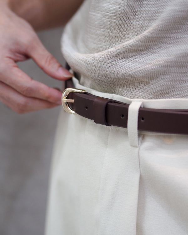 Brown zane leather belt