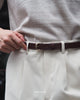 Brown zane leather belt