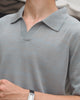 Mint knitted silk polo shirt