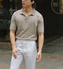 White linen - Simon with pleated trousers