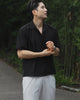 Black - linen with pocket shirt